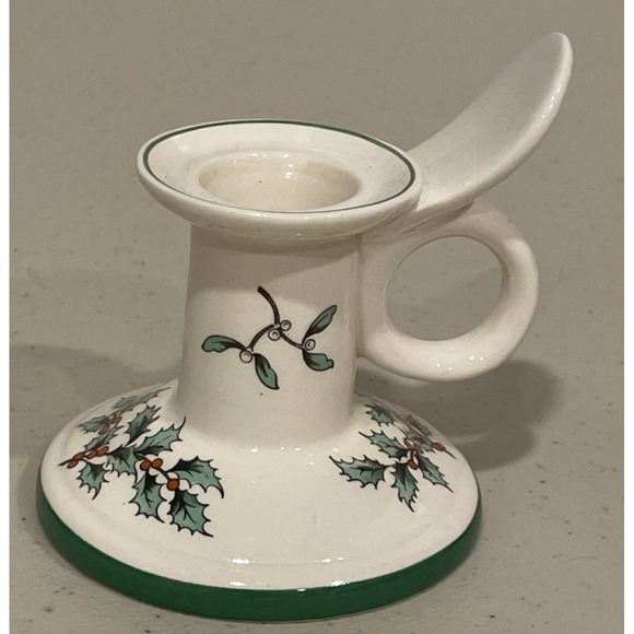 Spode Other - Vintage Spode Christmas Tree Chamberstick Candle Holder Holly Berry England